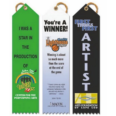 Custom Printed Point Top Multicolor Ribbon (2"x8")