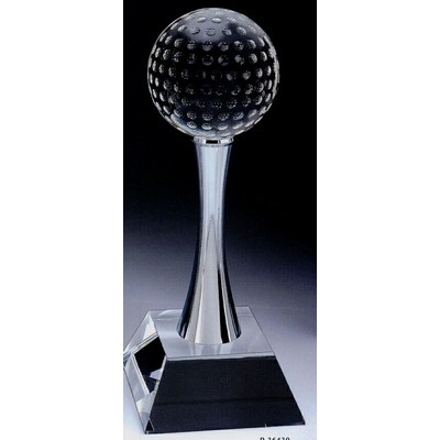 Large Crystal Golf Award (4¾"x4¾"x12")