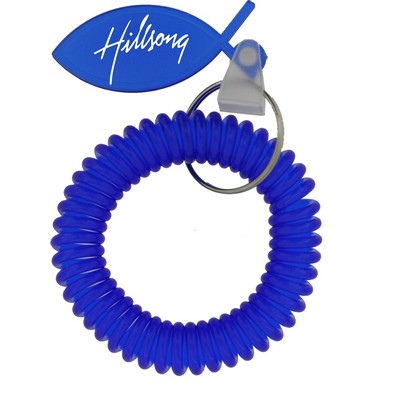 Translucent Wrist Coil w/ Fish Shape Tag
