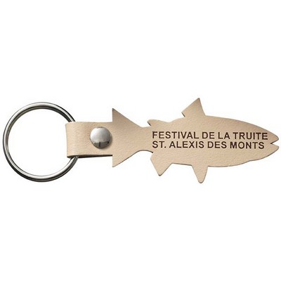 Bonded Leather Fish Shaped Animal Collection Key Chain