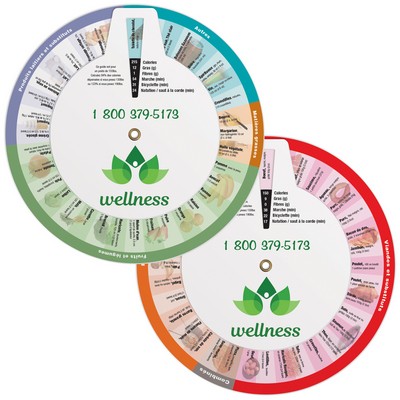 3 Wheel Calorie Counter Calculator (French), Full Color