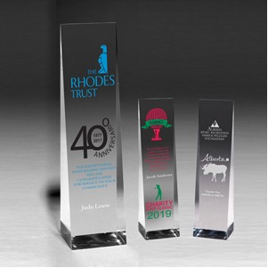 Laser Engraved Angled Obelisk Award (7 3/4"x 2 1/2"x 2")