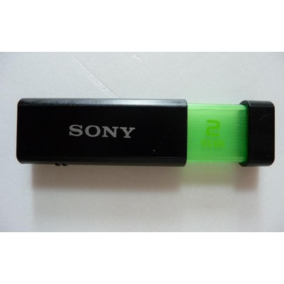 Black USB Flash Drive w/ Green LED