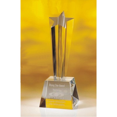 11" Crystal Pillar Star Award