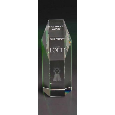 7" Hexagonal Tower Crystal Award