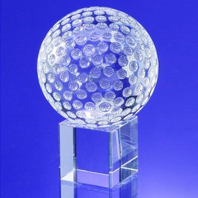 3 3/8" Golf Ball Award on Cube
