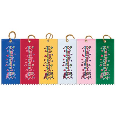 Multicolor Achievement Award Square Top Ribbon (2"x5")