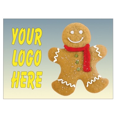 Gingerbread Man Rectangle Metal Photo Magnet (2.5"x3.5")