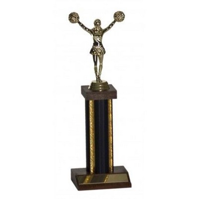 10" Small Single Column American Hardwood Trophy