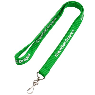 1/2" Green Tubular Lanyard (12 Mil)