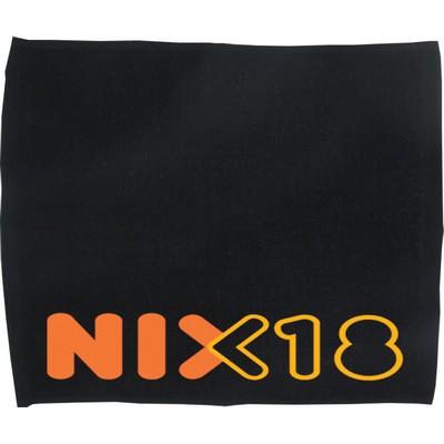 Velour Finish Sport Towel (1-color imprint) - Black