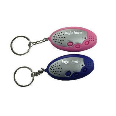 Voice Recorder w/LED Keychain - 10 Seconds