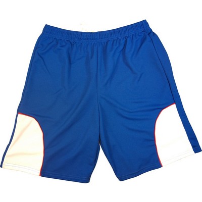 Adult Cool Mesh 9" Inseam Athletic Short w/Contrast Piping & Front Insert