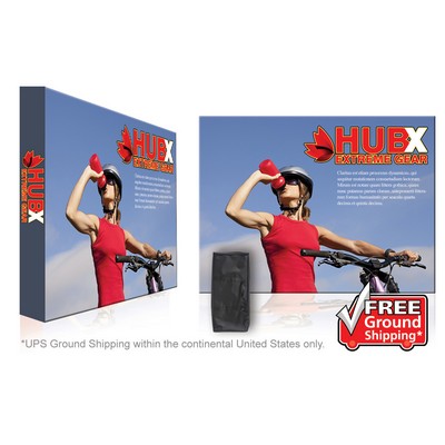 RPL Fabric Pop Up 10' Straight Single-Sided Graphic Package (With Endcaps)