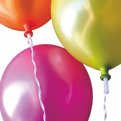 Self-Sealing Balloon Valves w/3' White Ribbons