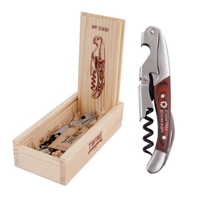 Twine Living® Wooden Double Hinged Corkscrew