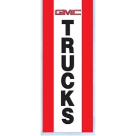 16 Oz. GMC® Trucks Reinforced Vinyl Single Sided Drapes & Vertical Stripes (3' x 8')