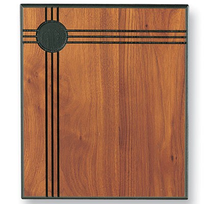 Walnut Plaque w/Grooves & 2" Insert (10" x 12")