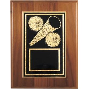 Cherry Plaque 6" x 8" - With a "Cheerleading" 4" x 6" Activity Plate
