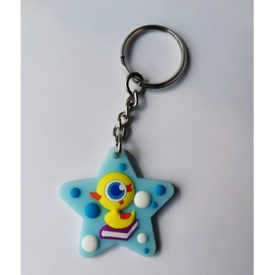 0.75" Custom 3D PVC Keychain