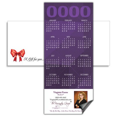 Magnetic Calendar with Envelope - Grape