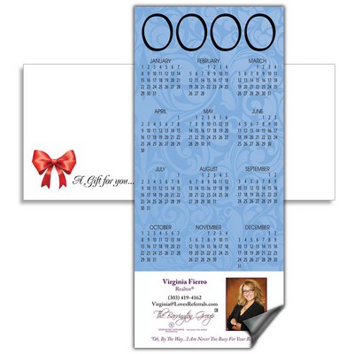 Magnetic Calendar with Envelope - Light Blue