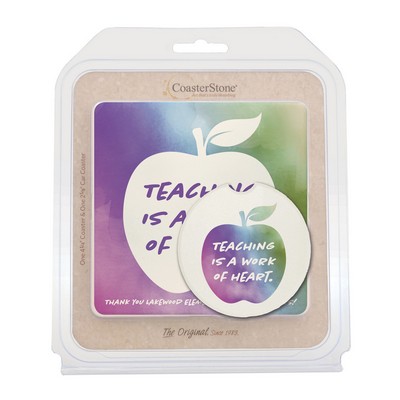 CoasterStone Absorbent Coaster/Car Coaster Combo Pack - Square