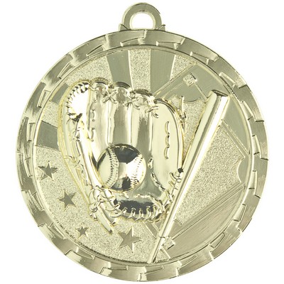 Medal, "Baseball/Softball" Bright - 2" Dia.