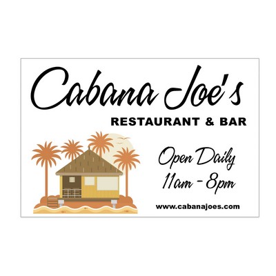 Rectangle Sticker | Square Corner | 5 1/2" x 8 1/4" | White Vinyl | Ultra Remov Adh Back | Digital