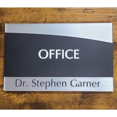 ADA Sign With Exchangeable Magnetic Name Piece