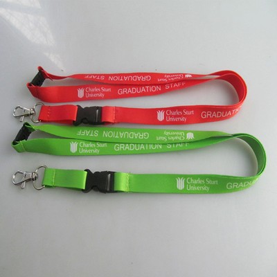 3/4" Polyester Sublimated Lanyard with Safety Buckle