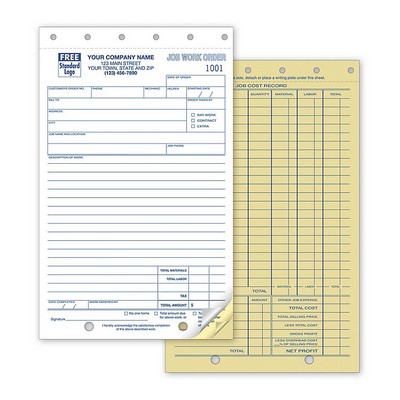 Job Work Order Forms (2 Part)