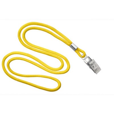 1/8" Blank Lanyard w/Bulldog Clip (Yellow)