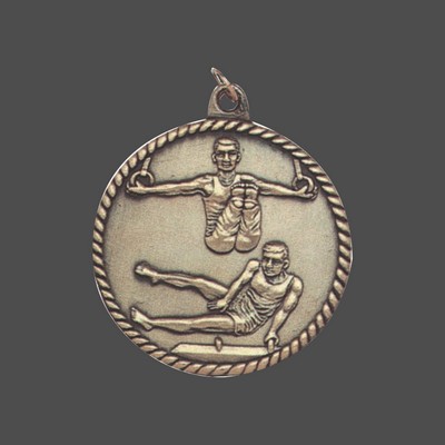 Silver Men Gymnastics Medal (2")