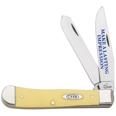 Smooth Yellow Synthetic Trapper Pocket Knife