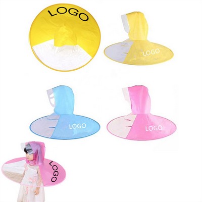 Hands-Free Rain Poncho Hat Umbrella