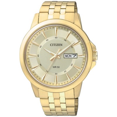 Citizen® Men's Quartz Gold-Tone W/ Champagne Dial Watch