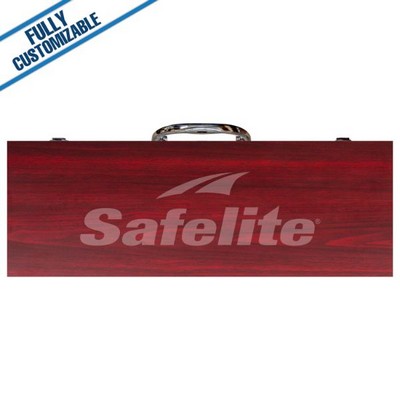3-Piece BBQ Set w/Rosewood Finish Case