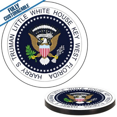 Black Full Color Poker Chip w/Black Edge (1.5")