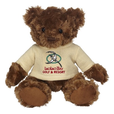11" Fergus Bear W/Machine Knit Embroidered Sweater