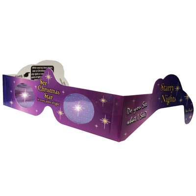 3D HoloSpex® Glasses, CHRISTMAS STAR, Holiday Specs - STOCK