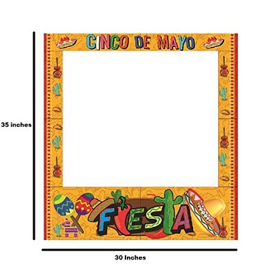 Fiesta Themed Party Photo Frame Prop, 35 X 30"