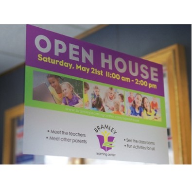 Full Color Frosted Horizontal Window Decal (12"x18")