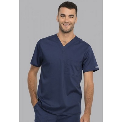 Cherokee® Unisex Stretch Twill V-Neck Top w/Bungee Loop