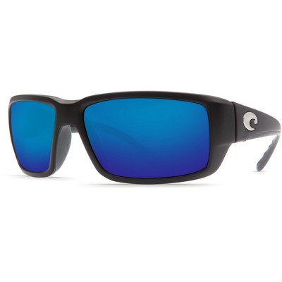 Costa Del Mar® Fantail Polarized Sunglasses w/Black Frames & Blue Mirror Lenses