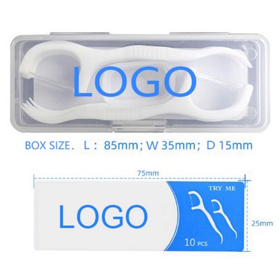 10-Pack Dental Floss Picks