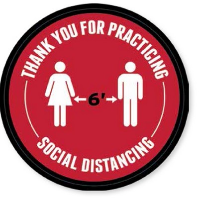 6' Apart Floor Decal (36"x36")