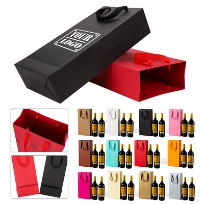 2-Bottle Kraft Paper Wine Bag