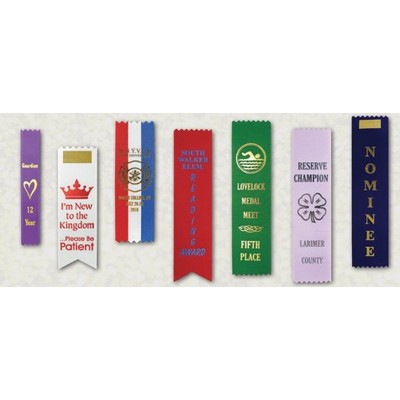 Custom Pinked Top Award Ribbons 2"x 6"