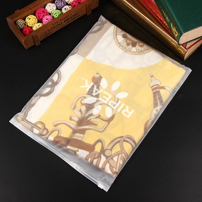 9.9 x 11.9" Matte Frosted Storage Bag Waterproof Zip-Lock Seal Storage Bag Makeup Packing Pouch